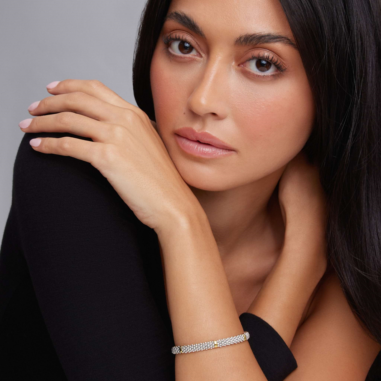 Lagos Five Gold Station Caviar Bracelet