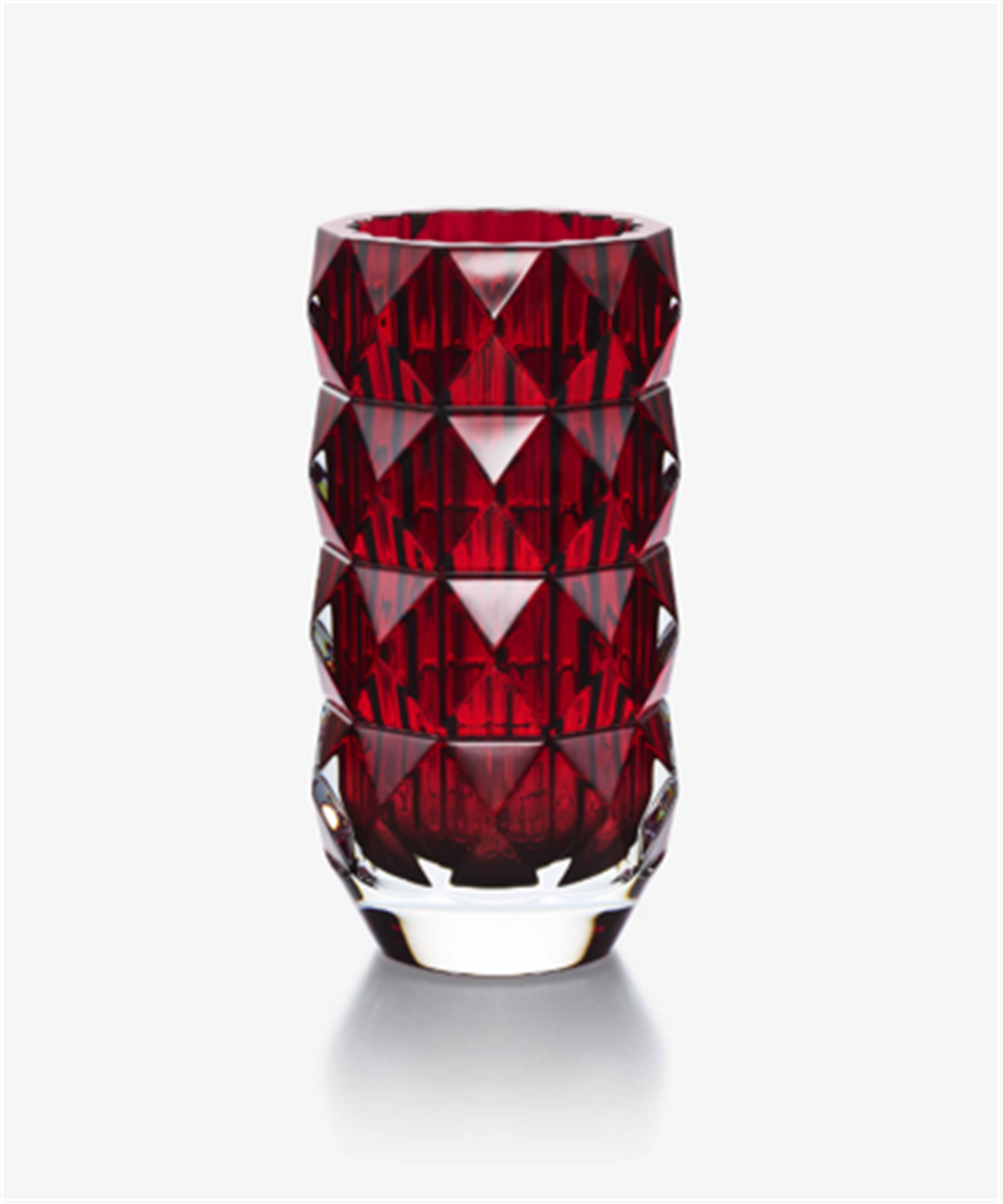Baccarat Louxor Round Vase  in Red