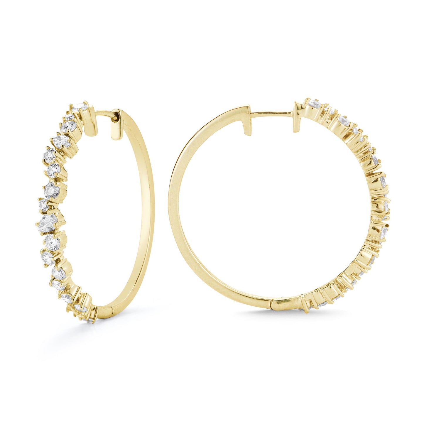 Penny Preville Stardust Gold & Diamond Hoop Earrings