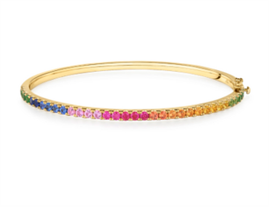 Kwiat Stackable Slim Rainbow Sapphire Bracelet