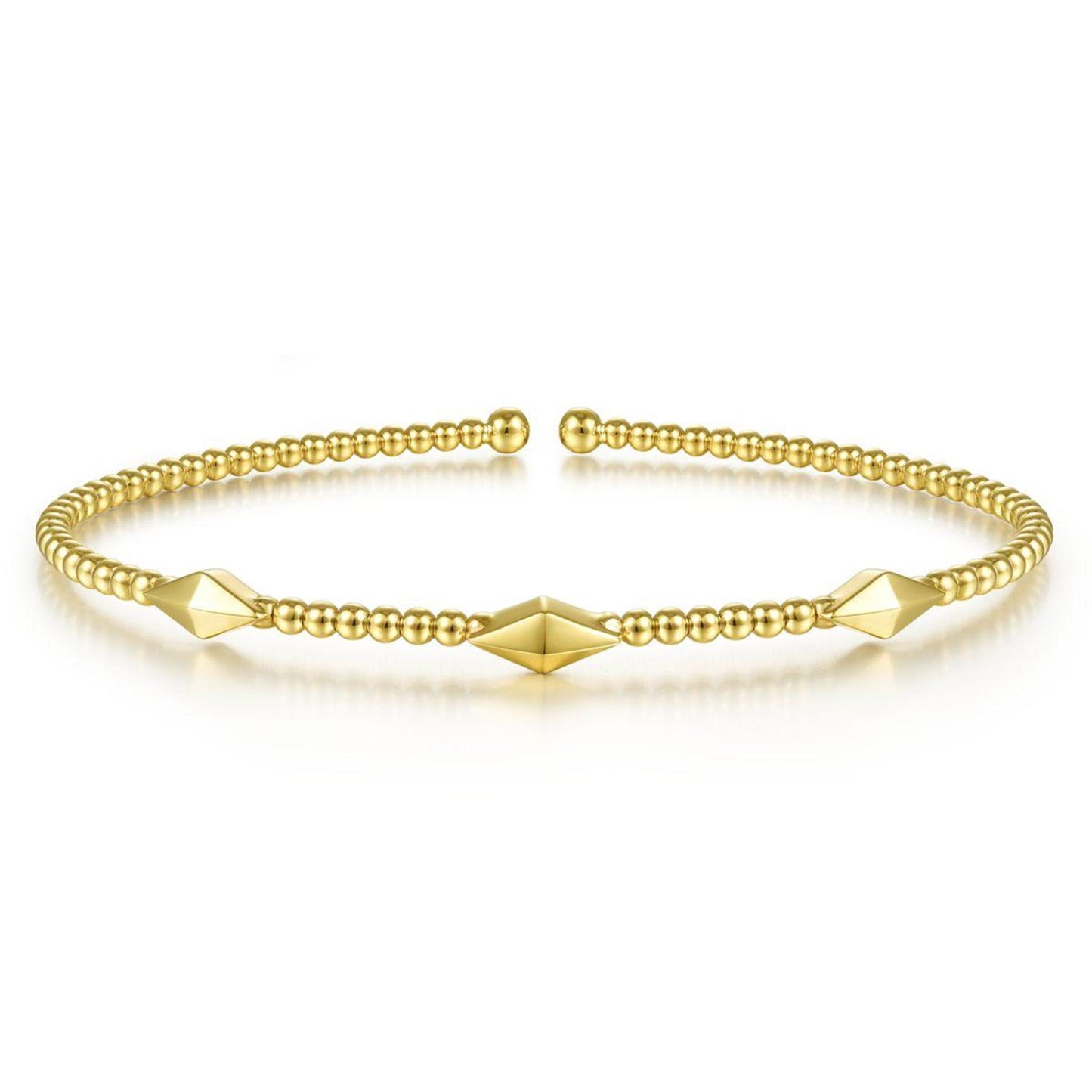 Gabriel & Co. Gold Bujukan Pyramid Stations Bangle