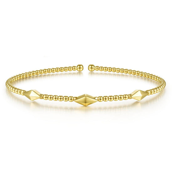 Gabriel & Co. Gold Bujukan Pyramid Stations Bangle