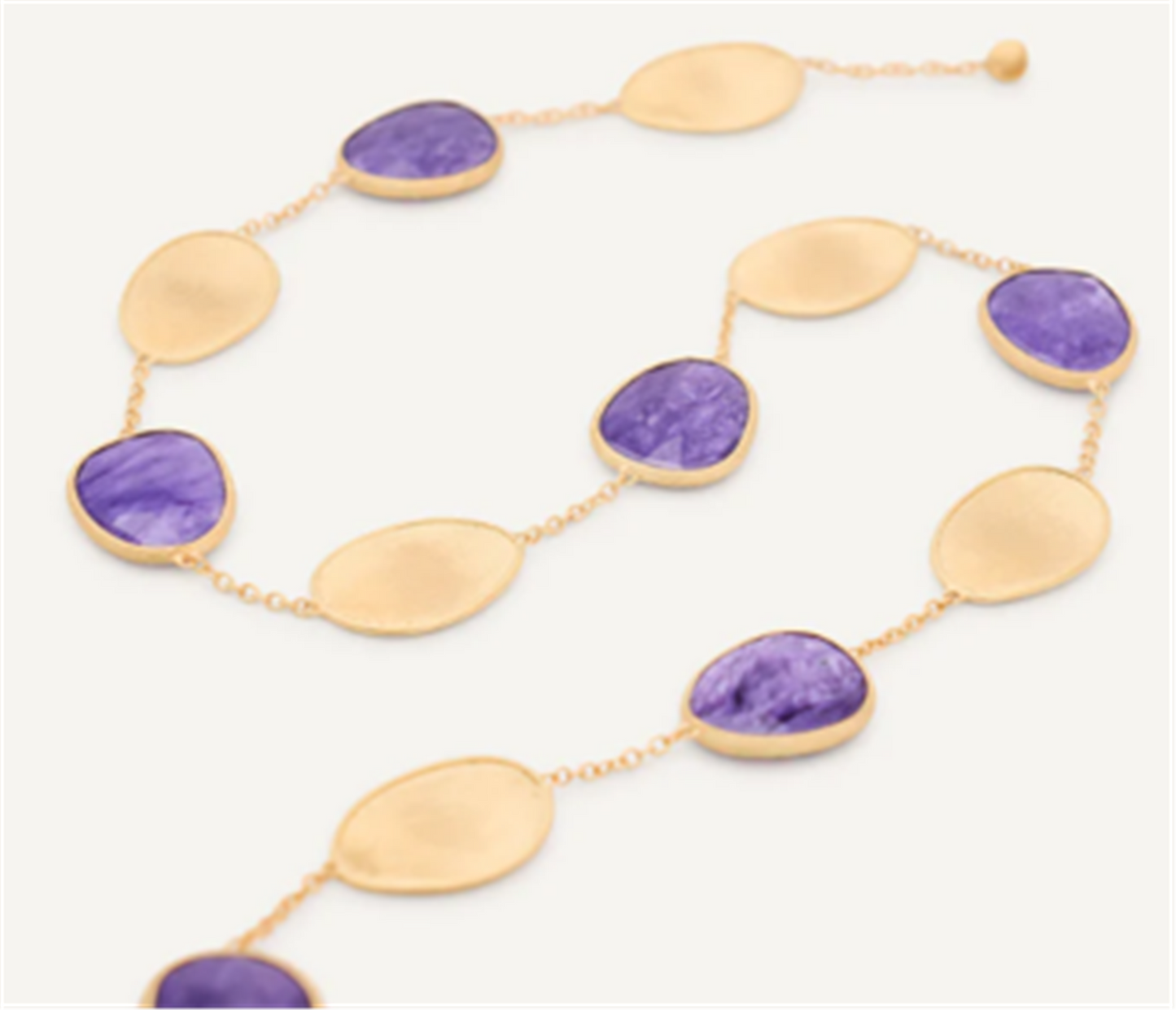 Marco Bicego Lunaria Collar Necklace with Charoite in 18k Gold