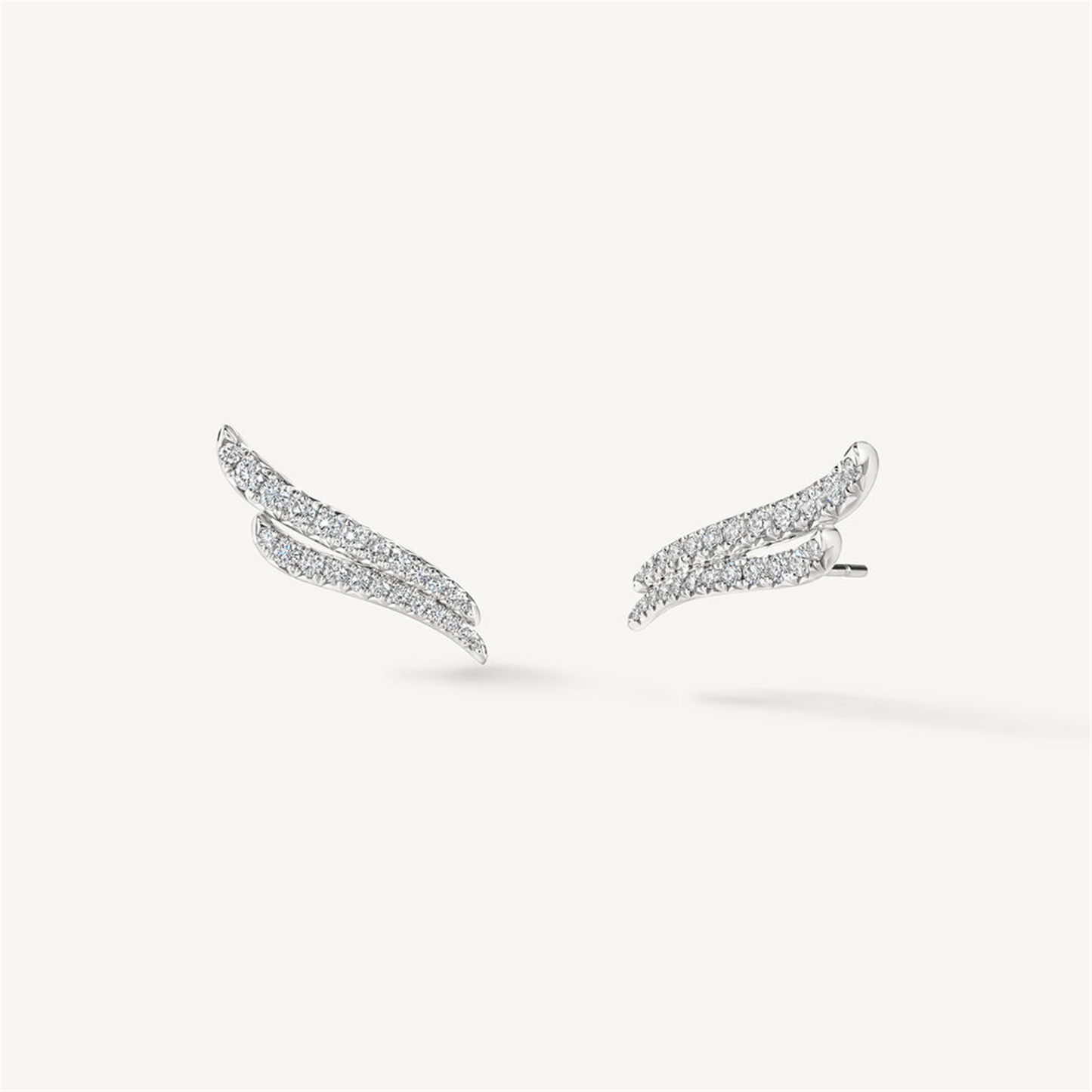 Hearts on Fire Vela French Cut Pavé Double Row Diamond Climber Earrings