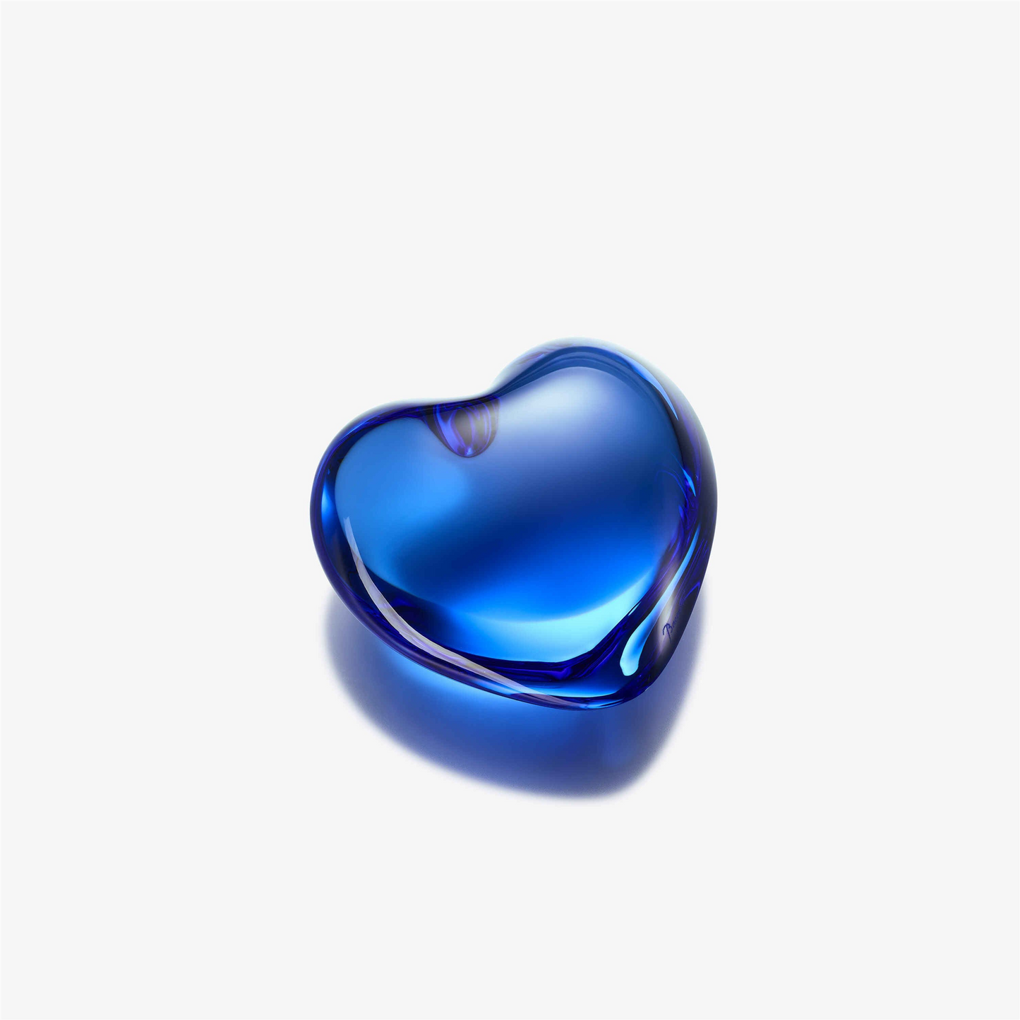 Baccarat Armor Heart in Blue Crystal