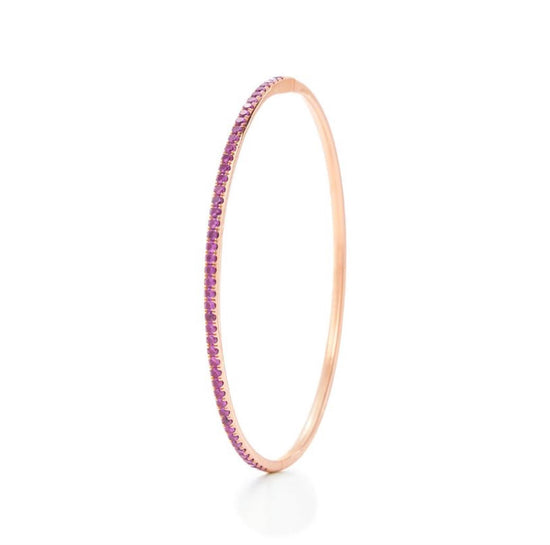 Kwiat 18k Rose Gold Bangle with 1ct Pink Sapphires