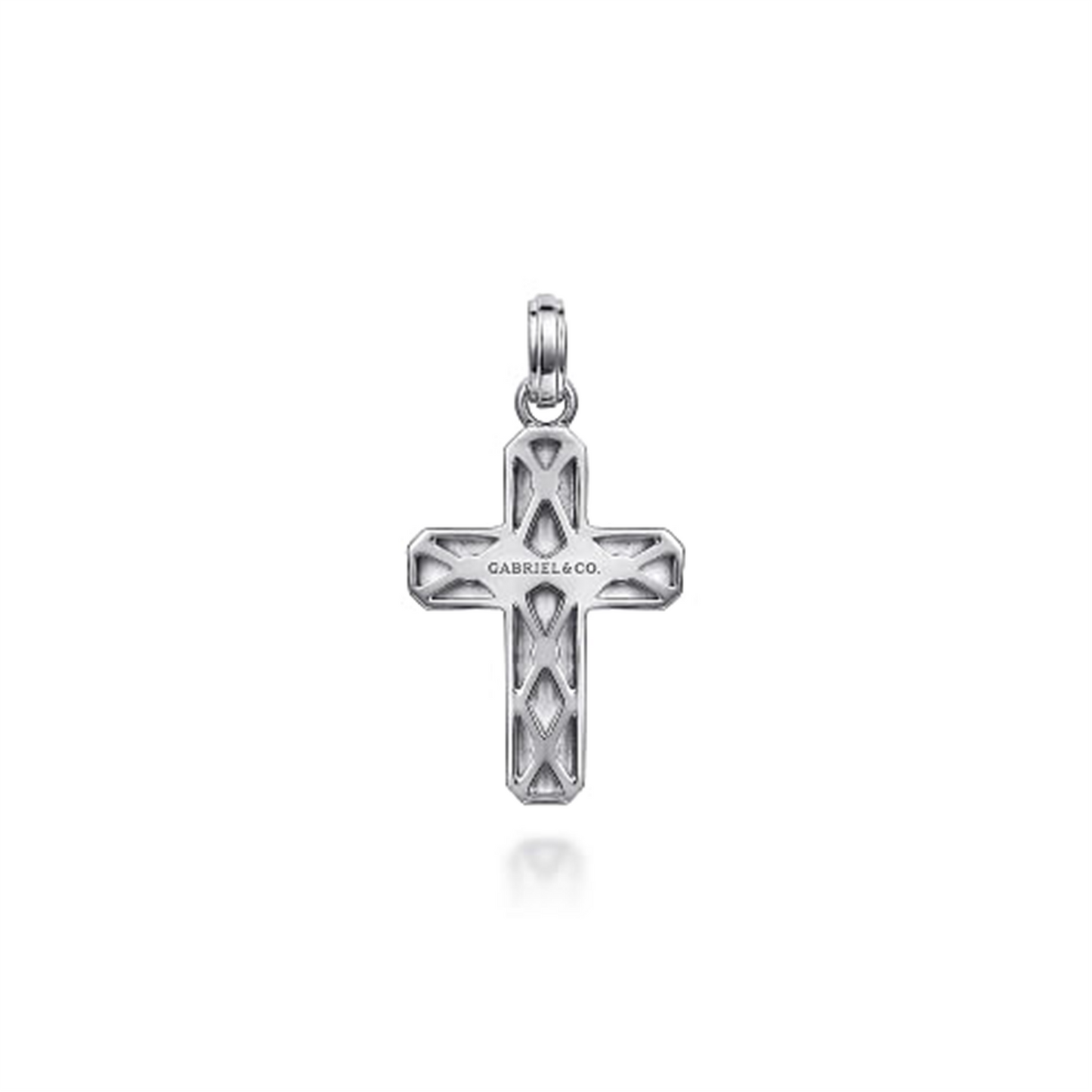 Gabriel & Co. 925 Sterling Silver Brushed Cross Pendant