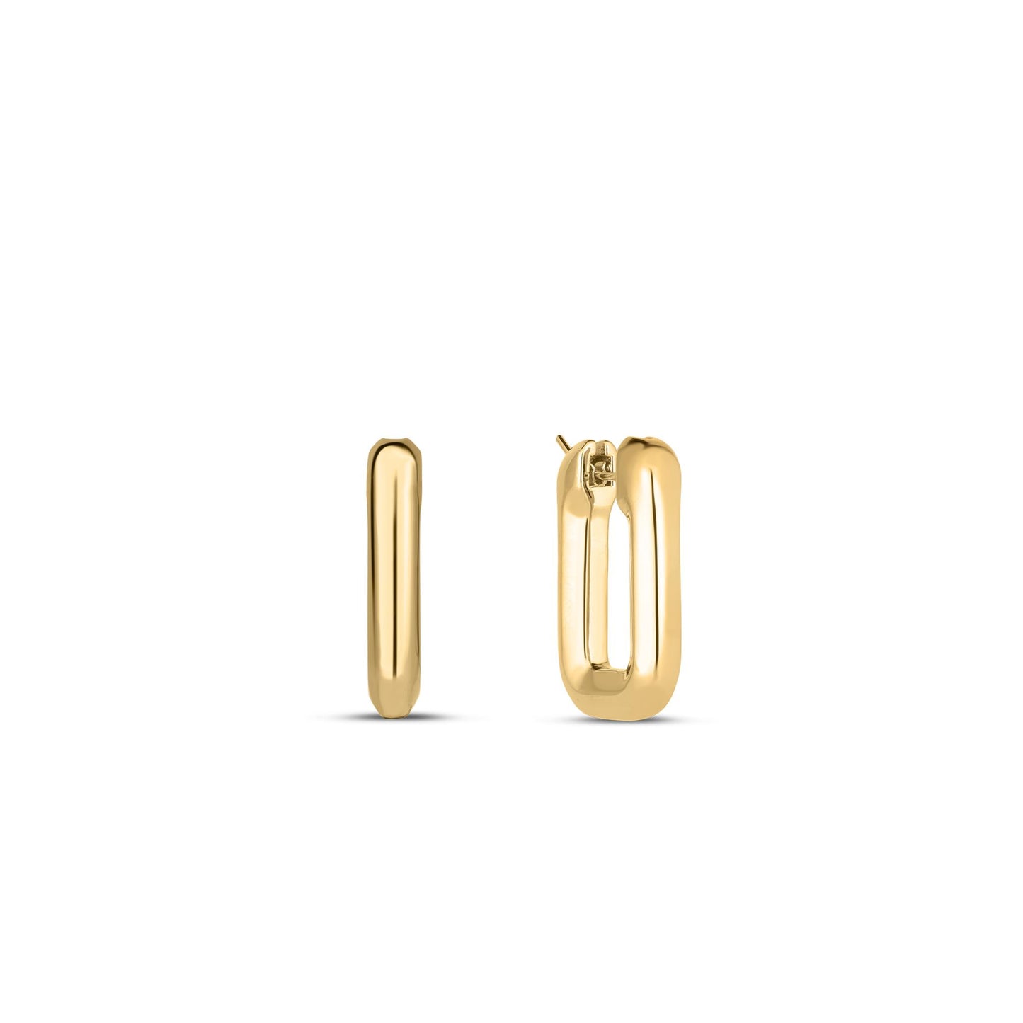 Roberto Coin Small Gold Square Earrings