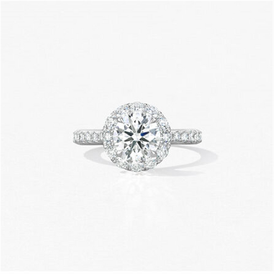 Hearts on Fire Platinum Vela Solitaire Engagement Ring