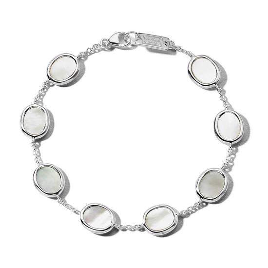 Ippolita Mini Oval Slice Chain Bracelet in Sterling Silver