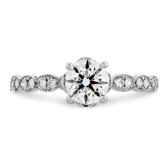 Hearts on Fire 1.5ctw Lorelei Floral Complete Engagement Ring