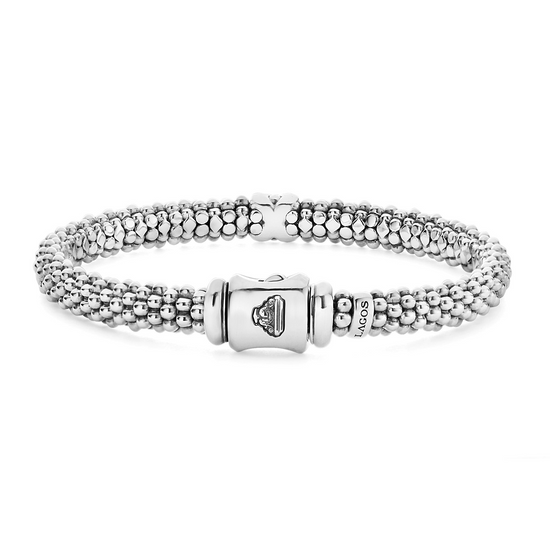 Lagos Single Station X Two-Tone Diamond Bracelet in Sterling Silver & 18k Gold