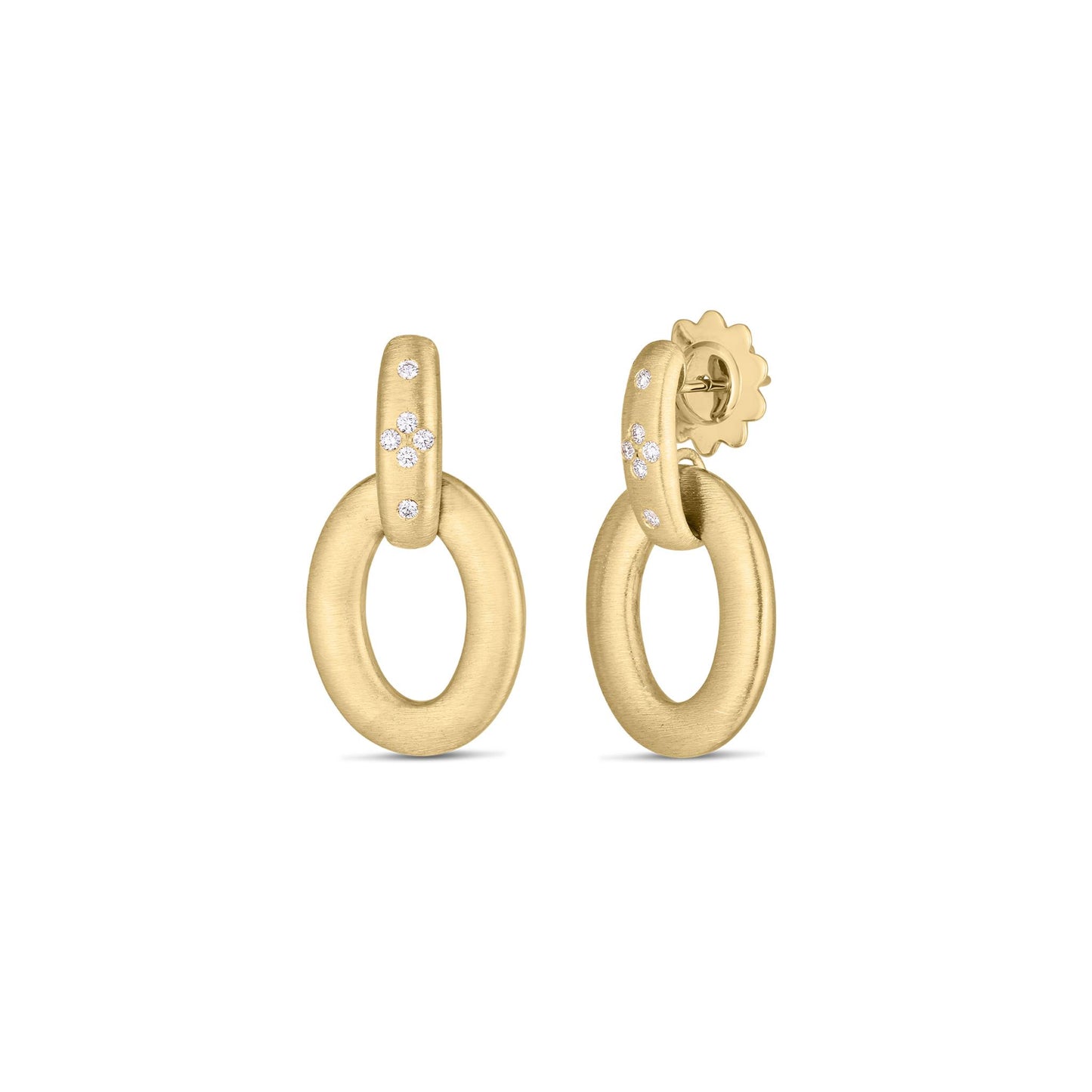 Roberto Coin Gold Duchessa Satin Doorknocker Earrings