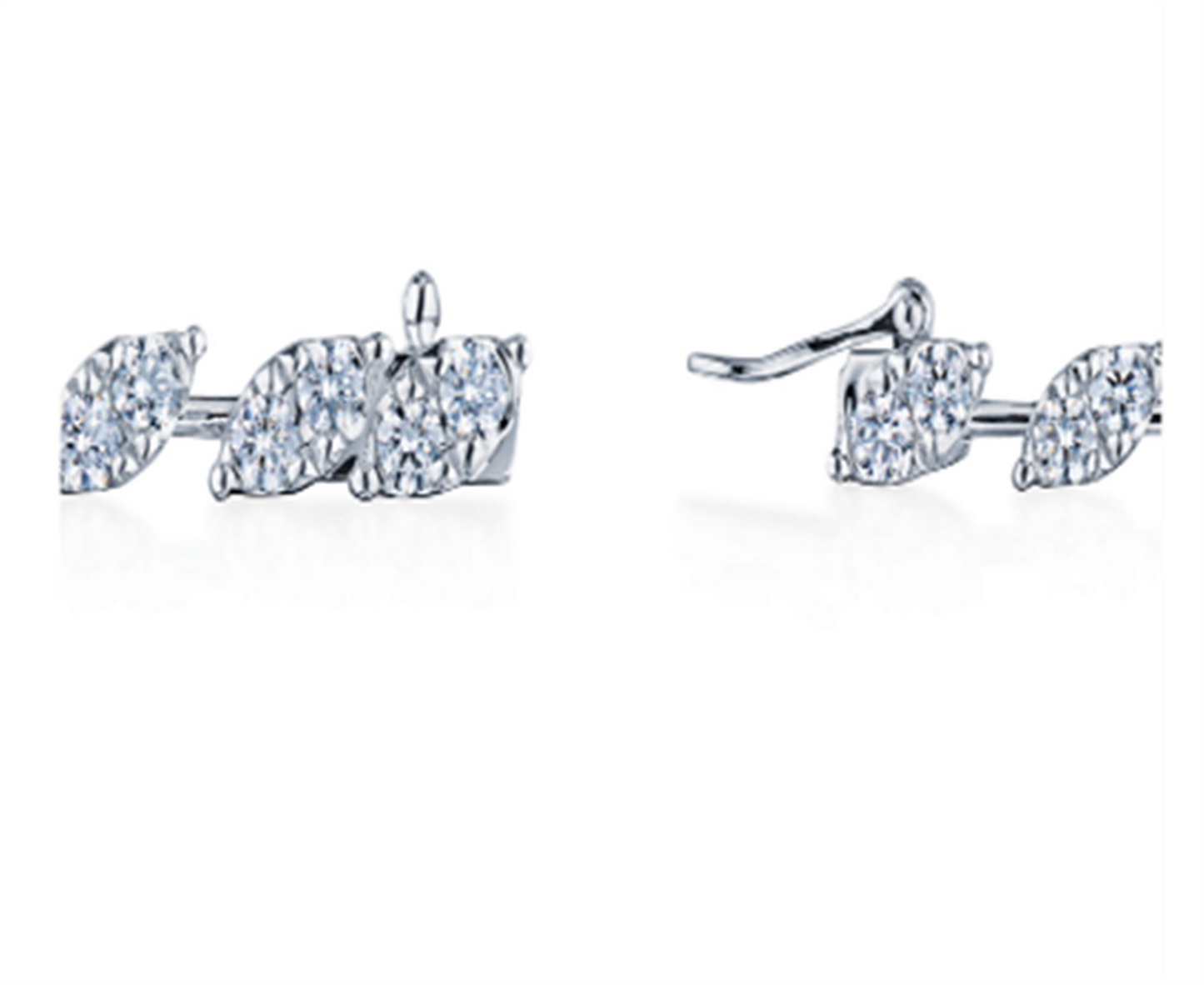 Kwiat 18k White Gold Sunburst Marquise Diamond Line Bracelet, 3.28 mm