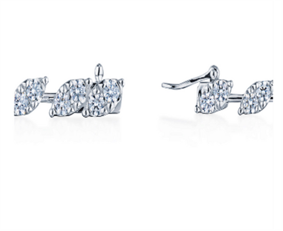 Kwiat 18k White Gold Sunburst Marquise Diamond Line Bracelet, 3.28 mm