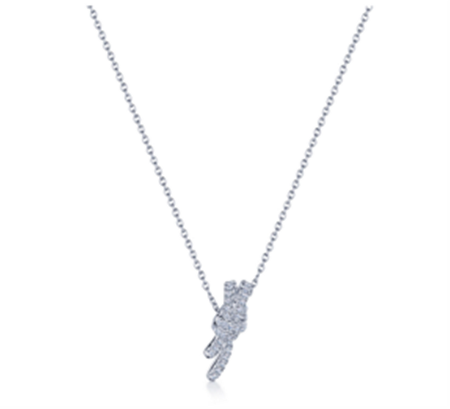 Kwiat Entwine Petite Knot Diamond Pendant Necklace in Platinum