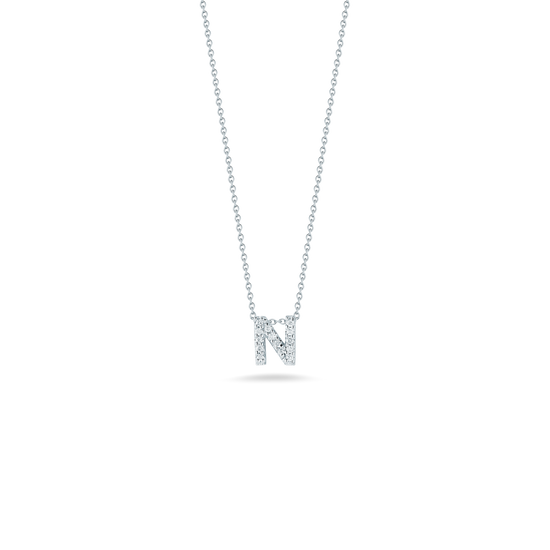 Roberto Coin Diamond Love Letter N Necklace
