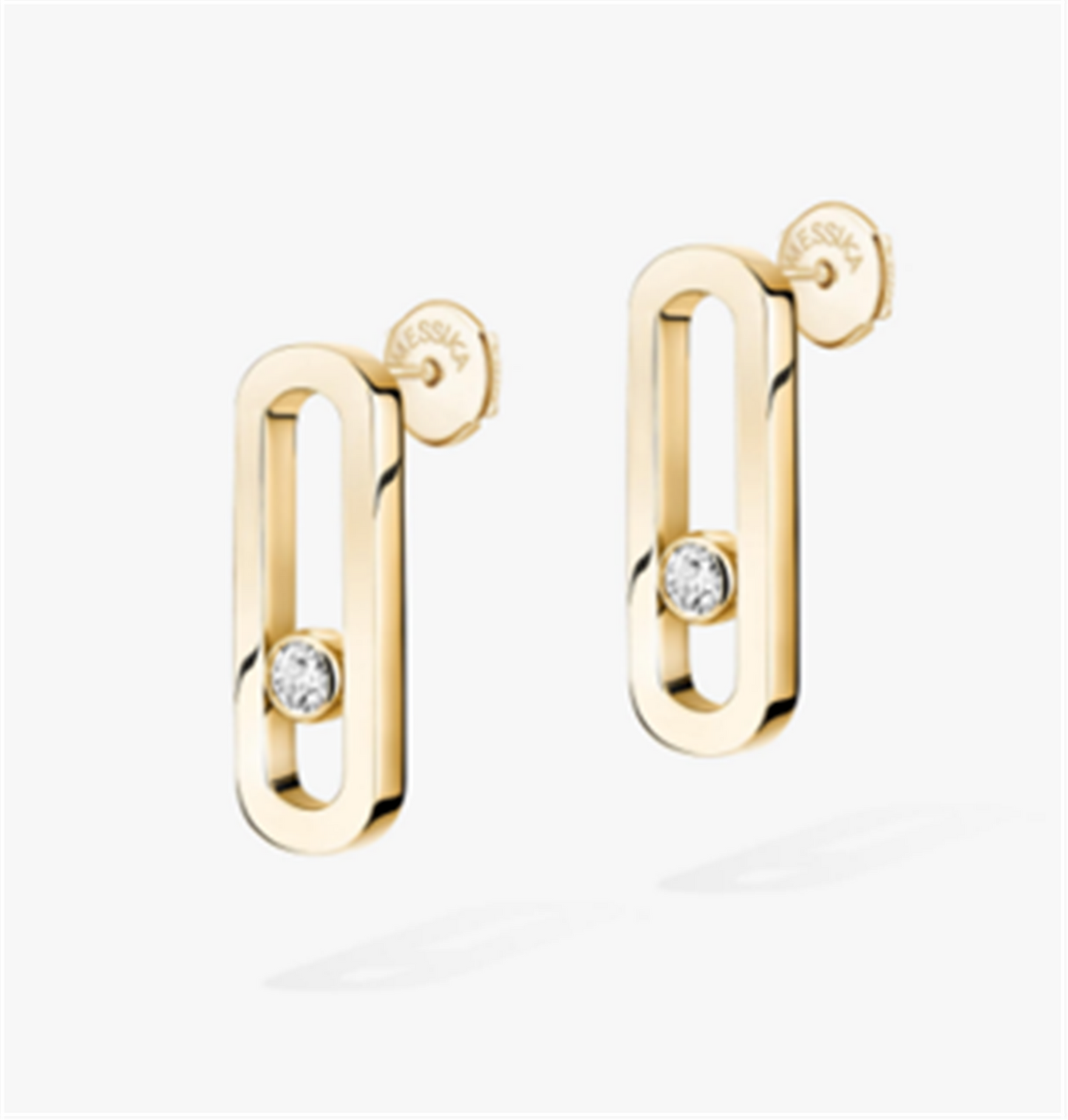 Messika Move Uno Diamond Earrings in 18k Yellow Gold