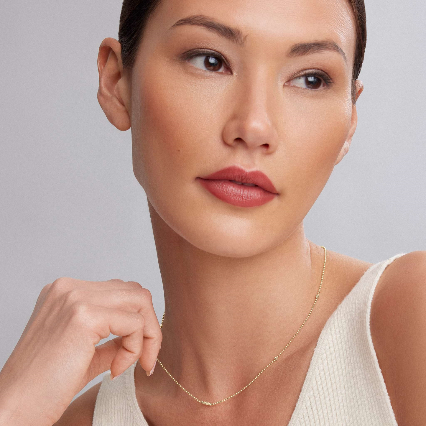 Lagos Caviar Beaded Necklace in 18k Gold