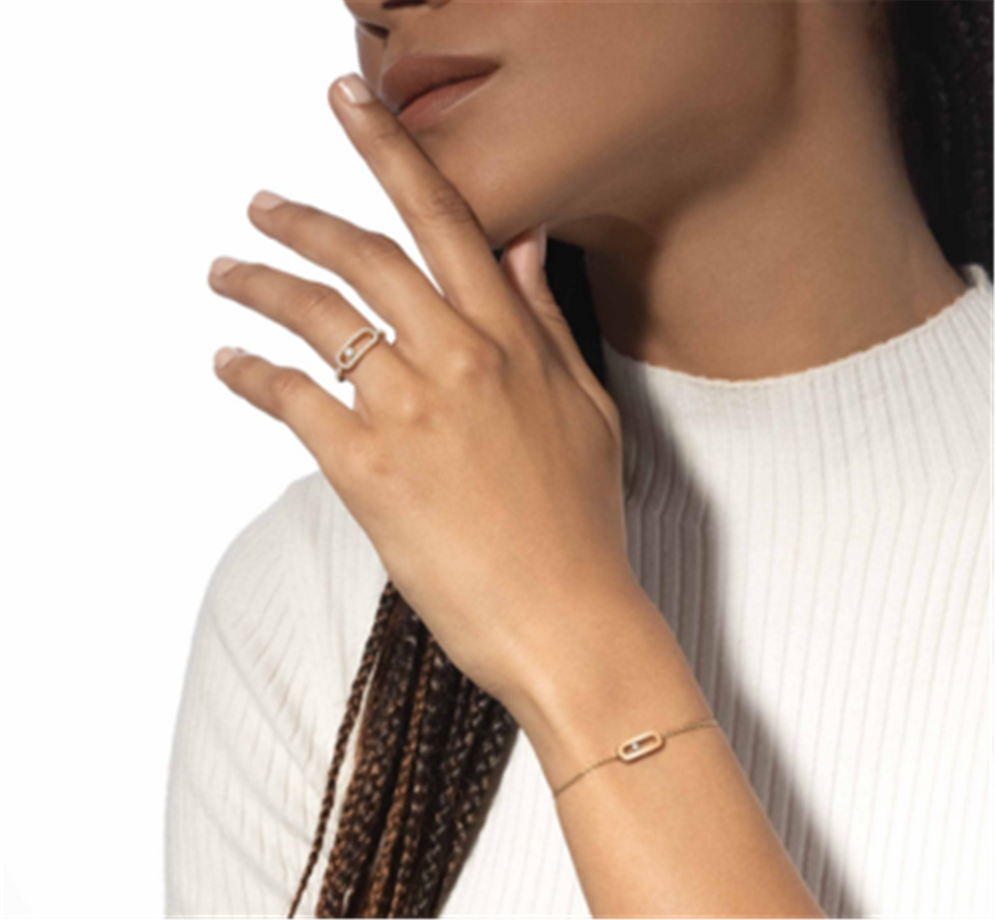 Messika Move Uno Diamond Pave Ring in 18k Yellow Gold, Large