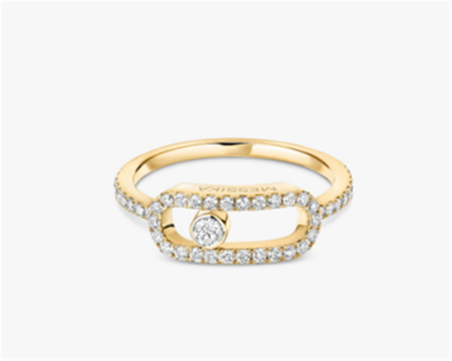 Messika Move Uno Diamond Pave Ring in 18k Yellow Gold, Large