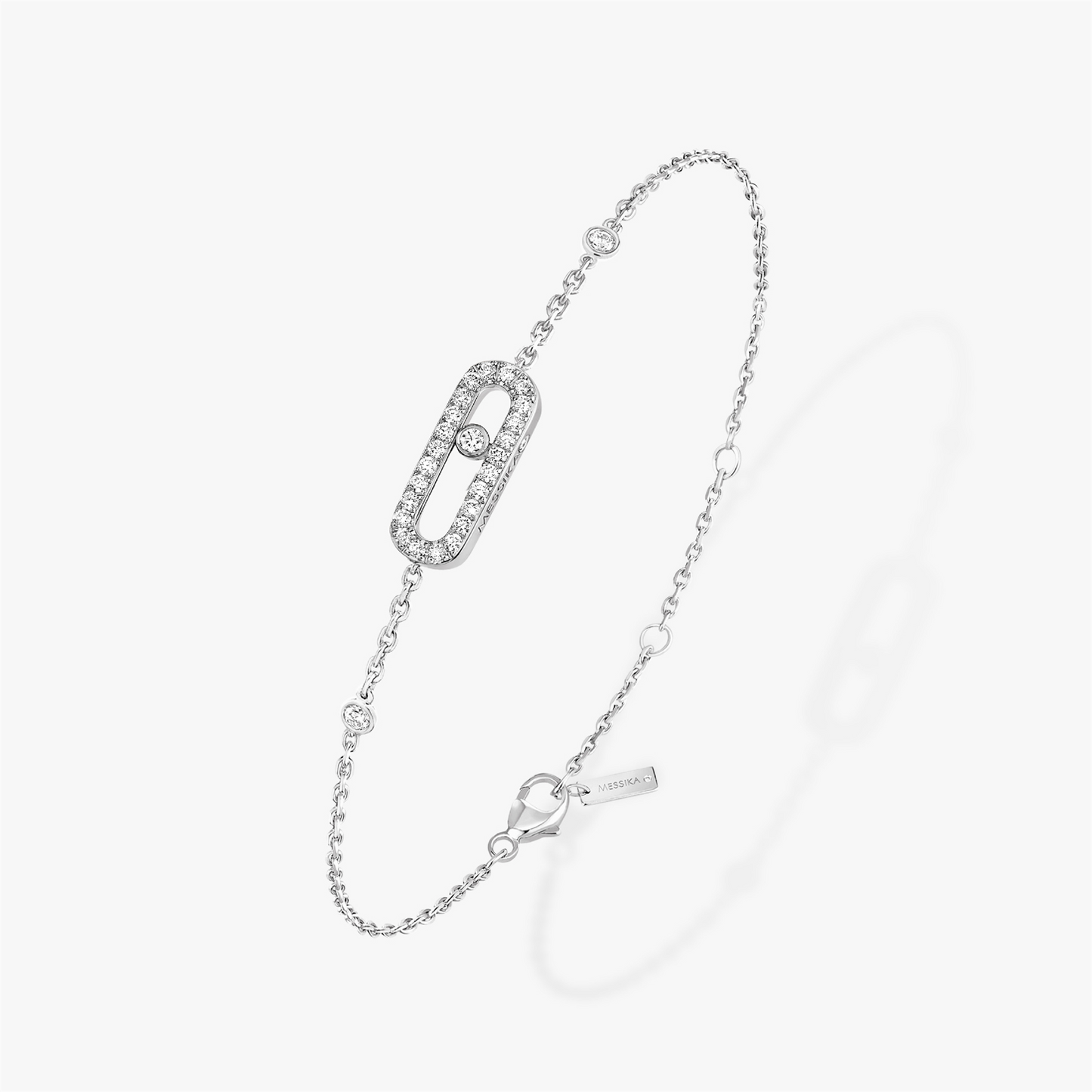 Messika Move Uno White Gold Pavé Diamond Bracelet