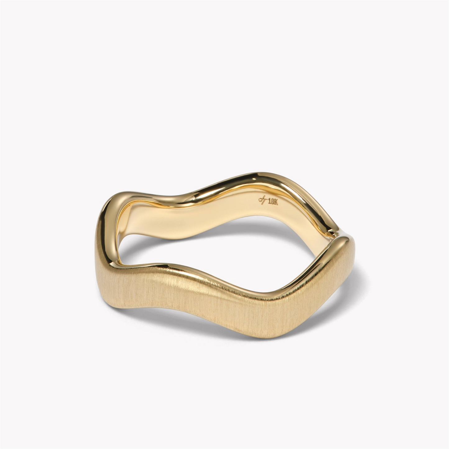 Jamie Turner Thick Curve Stacking Ring in 18k Yellow Gold - Satin