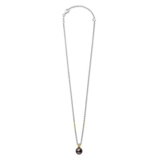 Lagos Tahitian Black Pearl Pendant Necklace