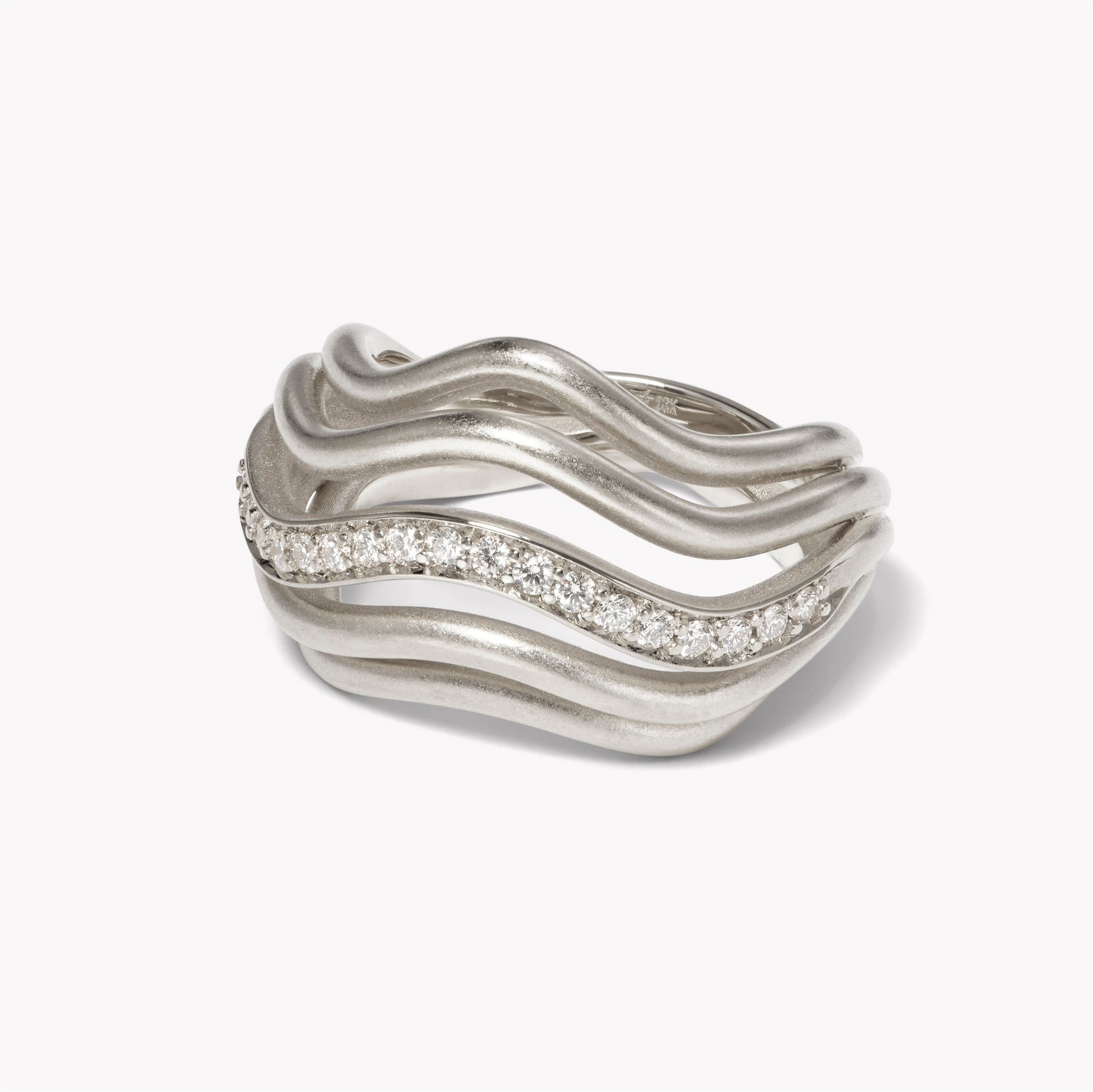 Jamie Turner Sierra Diamond Cocktail Ring in 18k White Gold