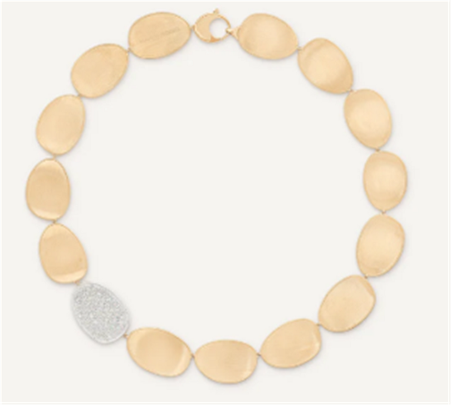 Marco Bicego Lunaria Diamond and Gold Petal Necklace