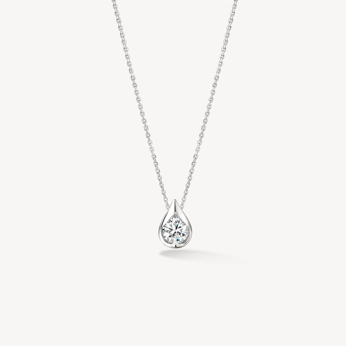 Hearts On Fire LU Single Diamond Pendant Necklace in 18k White Gold