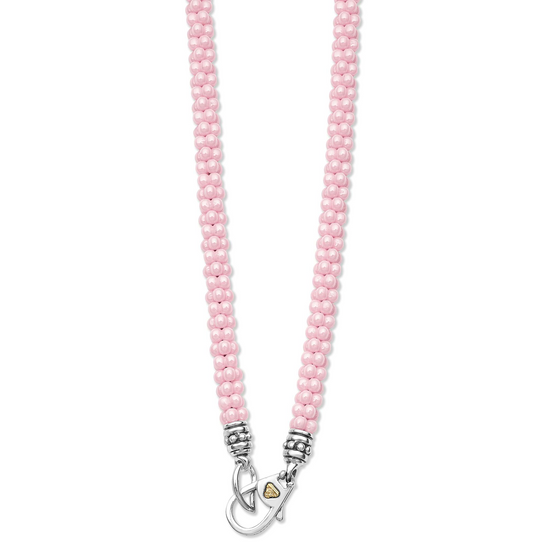 Lagos Pink Ceramic Beaded Necklace