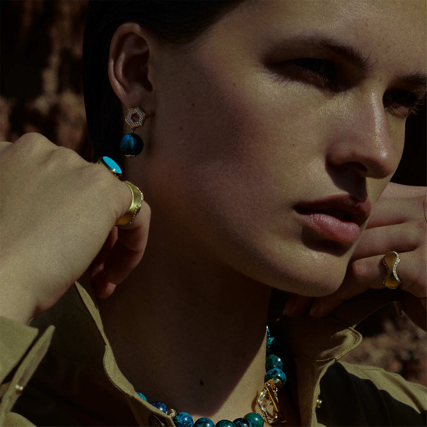 Jamie Turner Spur Band Ring in 18k Gold & Diamonds