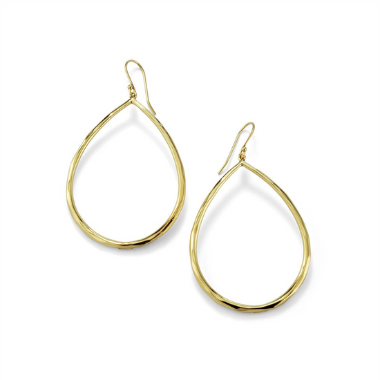 Ippolita Gold Sculpted Open Teardrop Earrings