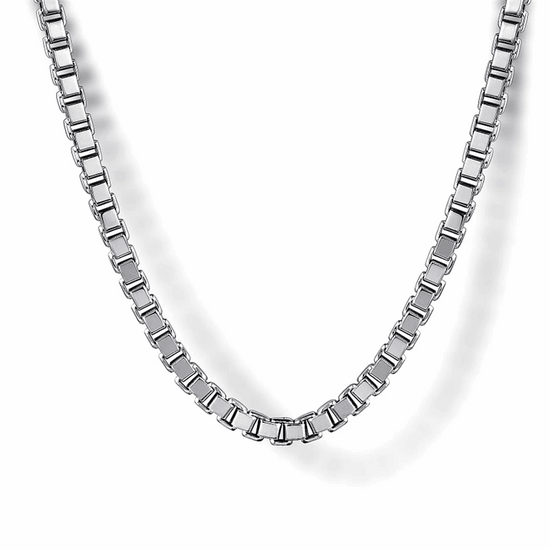 Gabriel & Co. 925 Sterling Silver Men's Box Chain Necklace