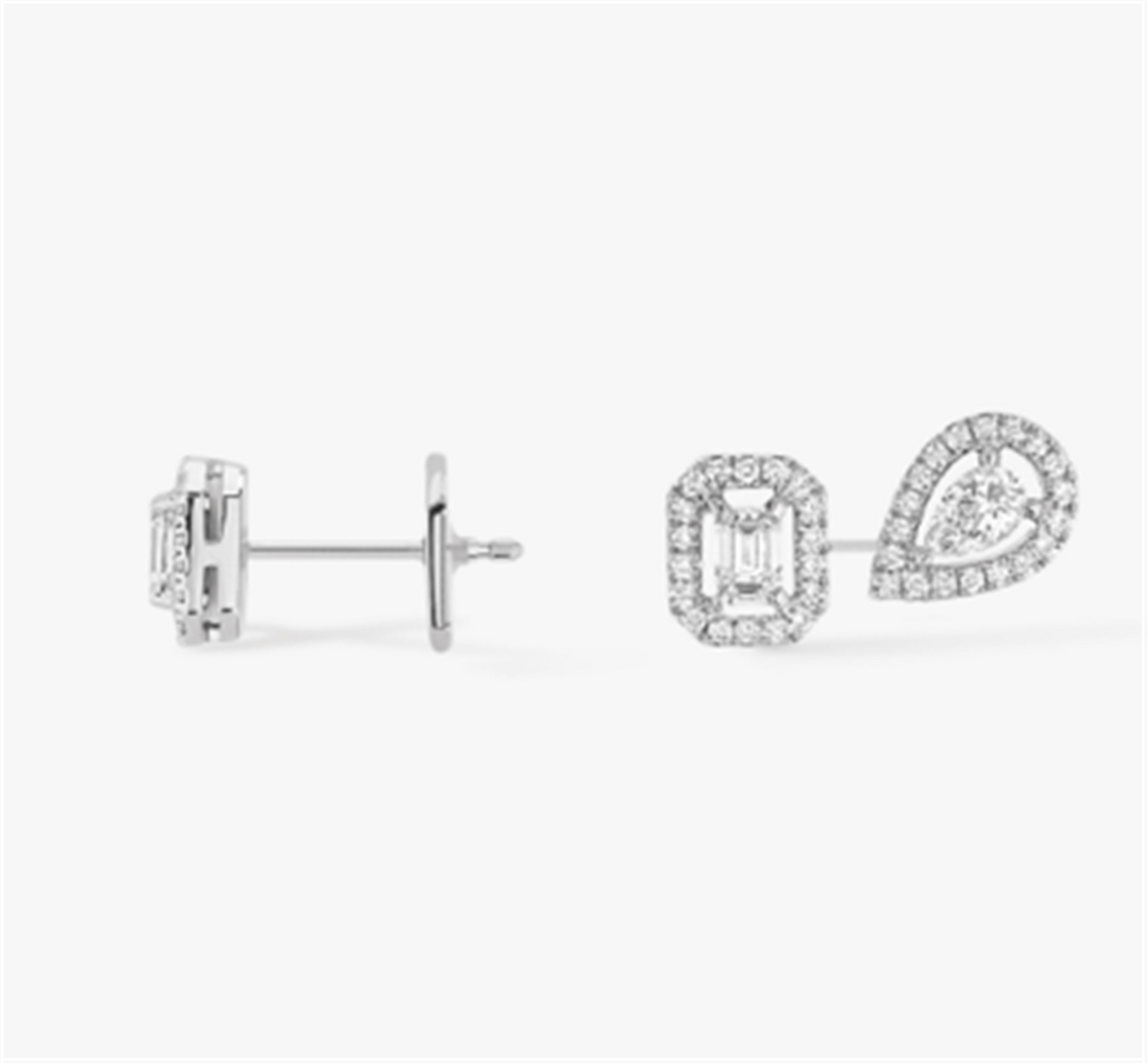 Messika My Twin Earrings 1+2 0.10ct x3 in 18k White Gold