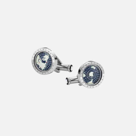 Montblanc 1858 Geosphere Cufflinks in Blue