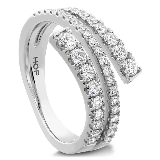 Hearts On Fire Grace Wrap Diamond Ring in 18k White Gold