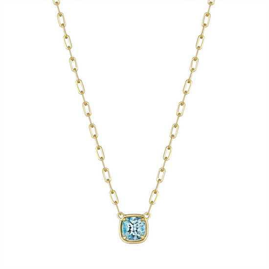 Penny Preville Cushion Aquamarine Necklace