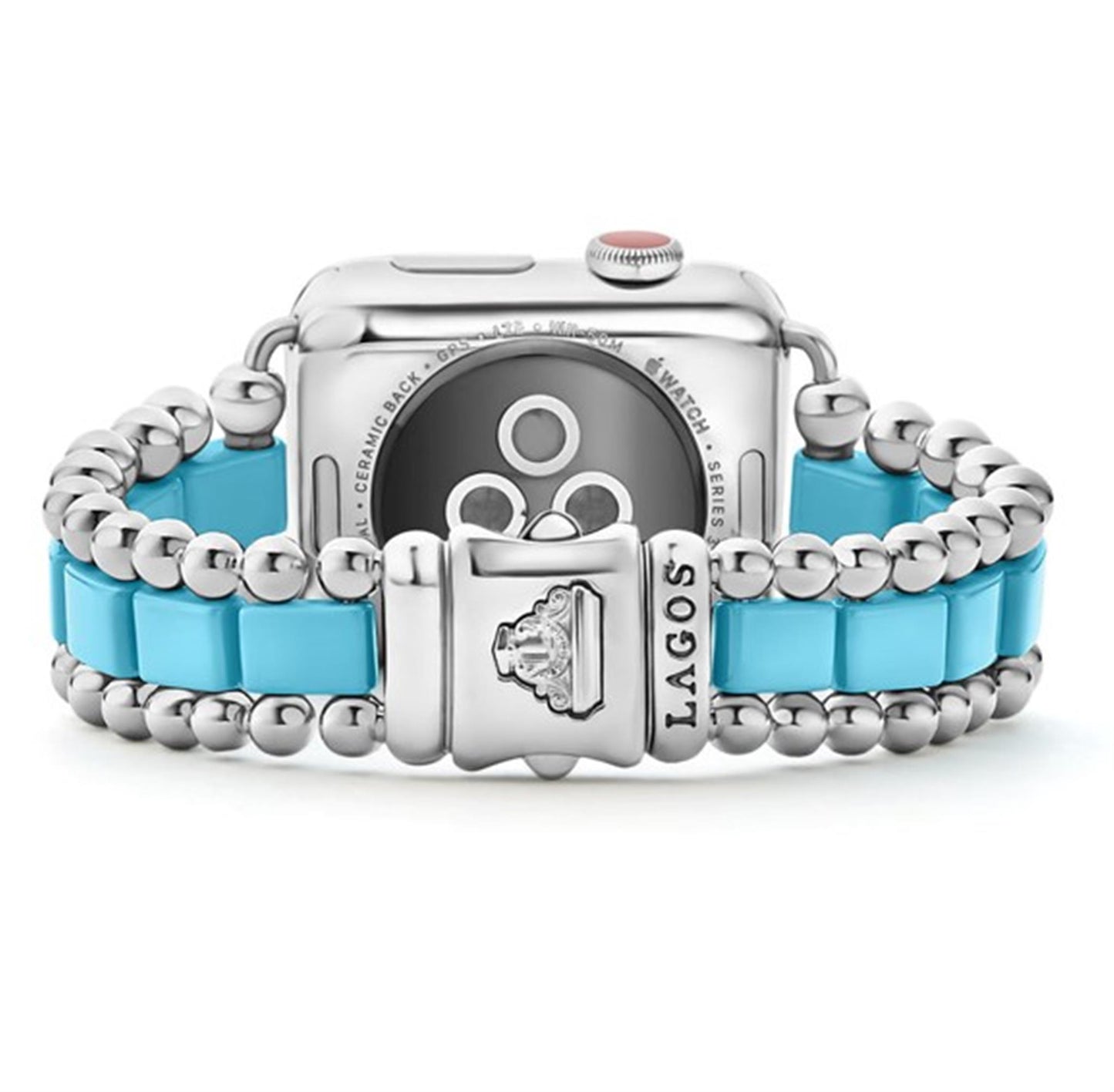 Lagos Blue Ceramic & Stainless Steel Watch Bracelet - 38-45mm