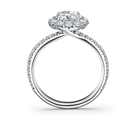 Hearts on Fire Platinum Vela Solitaire Engagement Ring