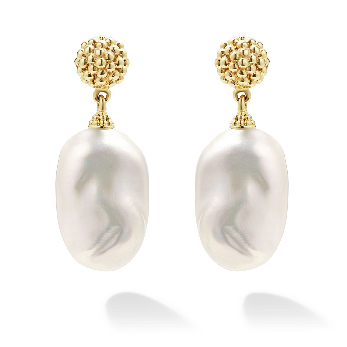 Lagos Baroque Pearl Drop Earrings in 18k Gold