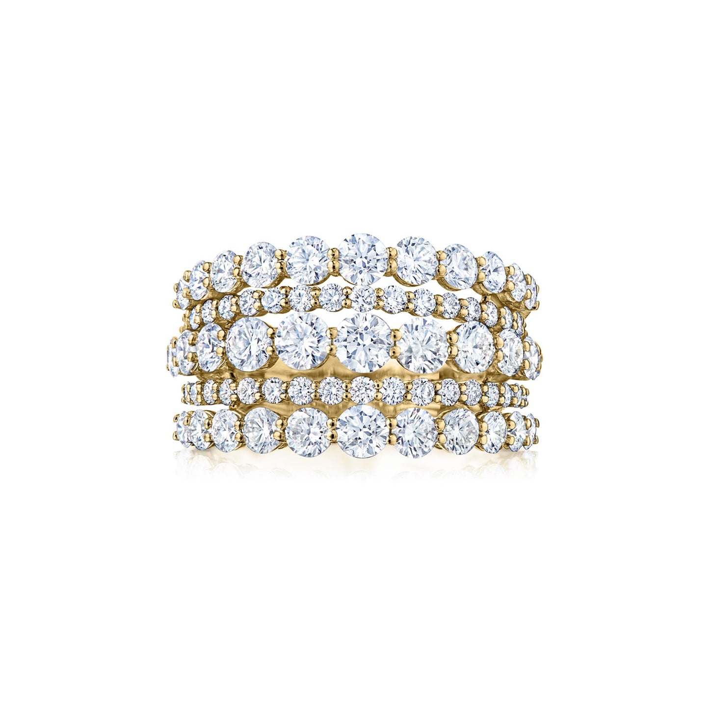 Lyric Five Row Diamond Ring