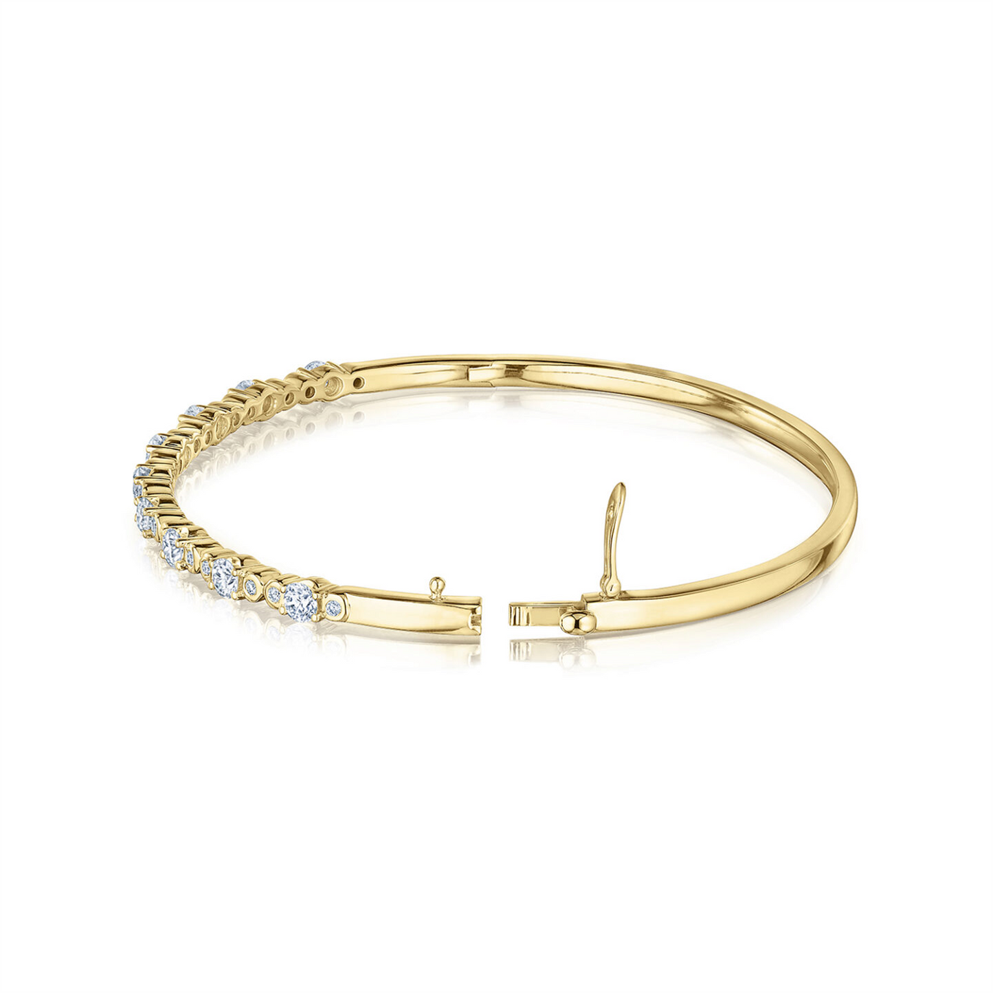 Kwiat 18k Gold Lyric Bangle with Diamonds