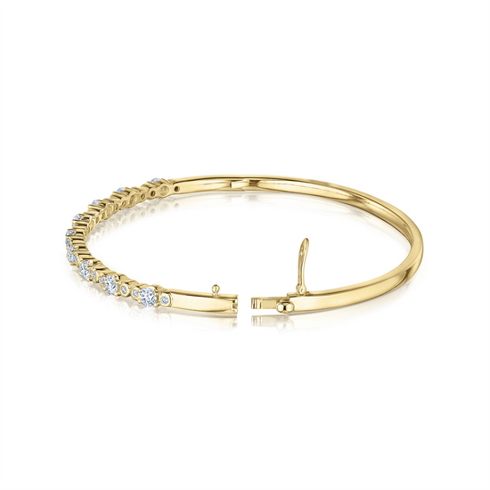 Kwiat 18k Gold Lyric Bangle with Diamonds