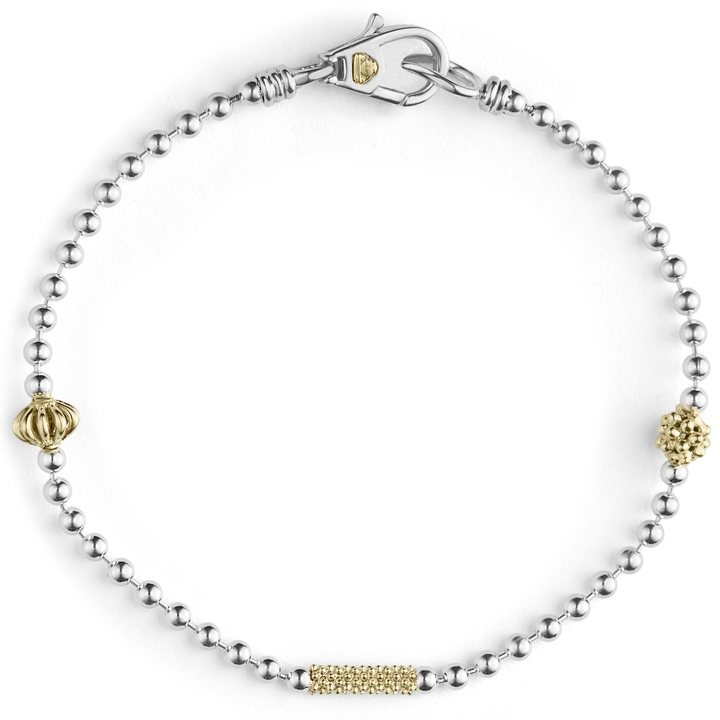 Lagos Two-Tone Caviar Beaded Bracelet