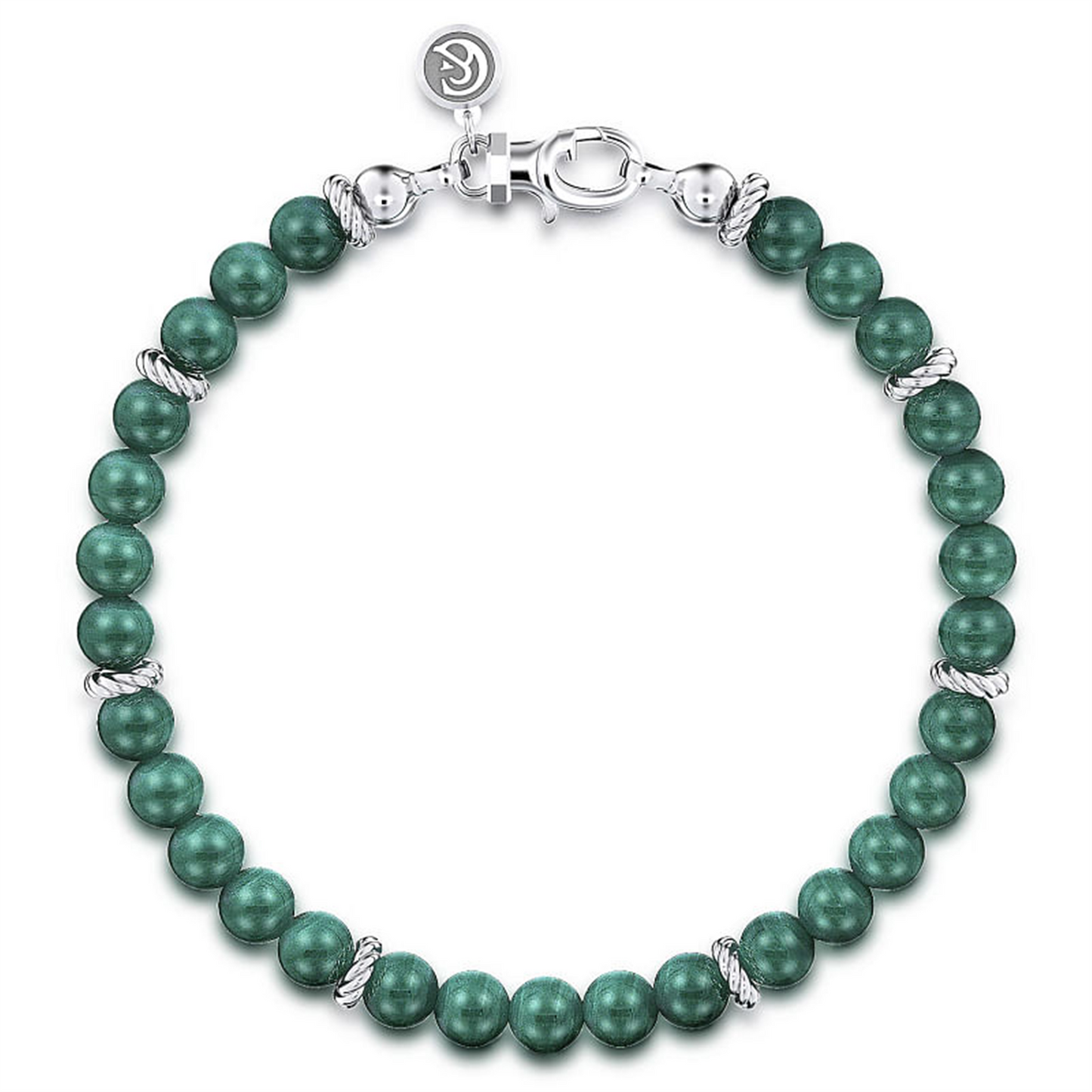 Gabriel & Co. Sterling Silver & Malachite Beaded Bracelet