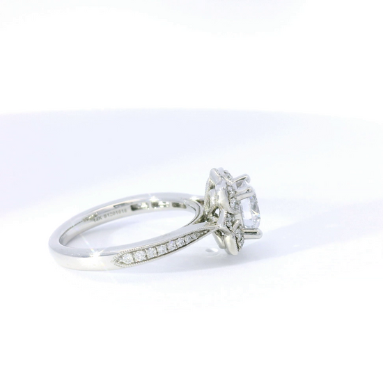 Gabriel & Co. Diamond Petal Halo Engagement Ring Setting