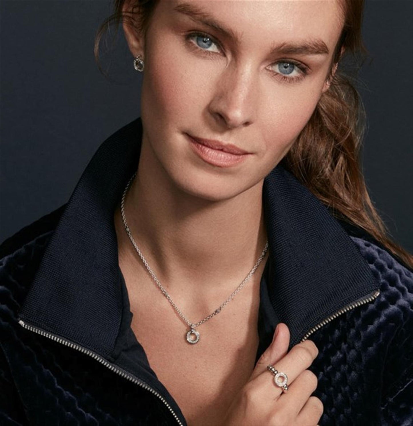 Lagos Diamond Circle Pendant Necklace