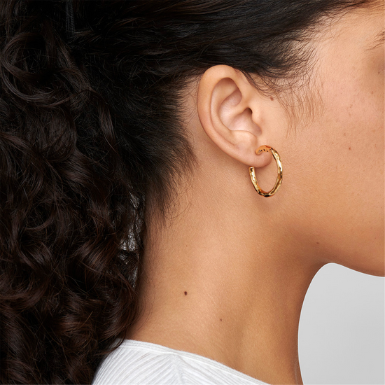 Ippolita Gold Small Hammered Hoop Earrings